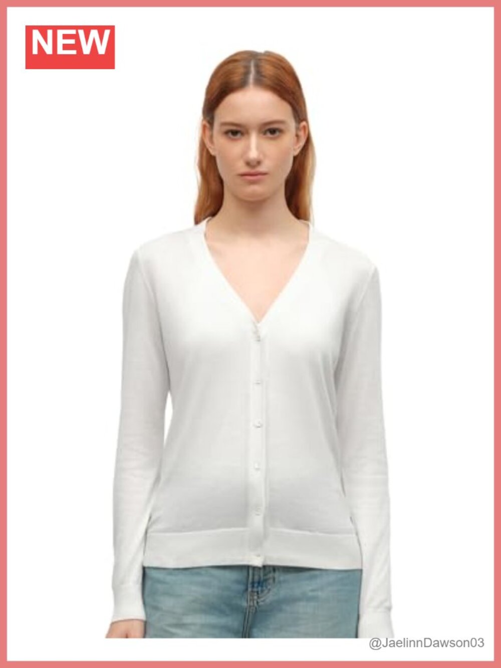 Cashmere Silk Blend V-Neck Ribbed Long-Sleeve Cardigan